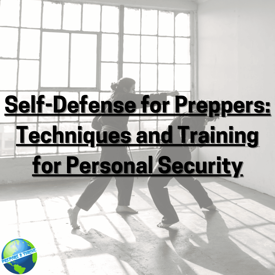 Self-Defense for Preppers: Techniques and Training for Personal Security